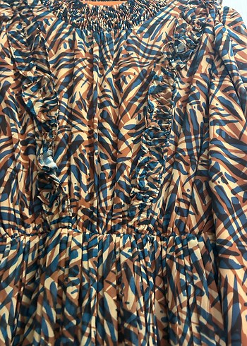 Kadın Çok Renkli Uzun Piliseli Bohem Elbise - Görsel 3