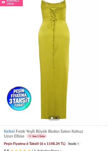 Keikei fıstık yeşili Drapeli Uzun Straplez Abiye Elbise - Görsel 2