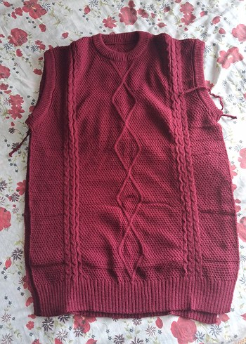 Bordo Örgü Kadın Süveter - Görsel 2