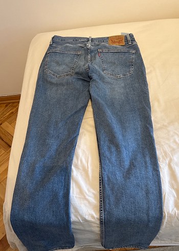 Erkek Mavi Rahat Kesim Denim Pantolon - Görsel 2