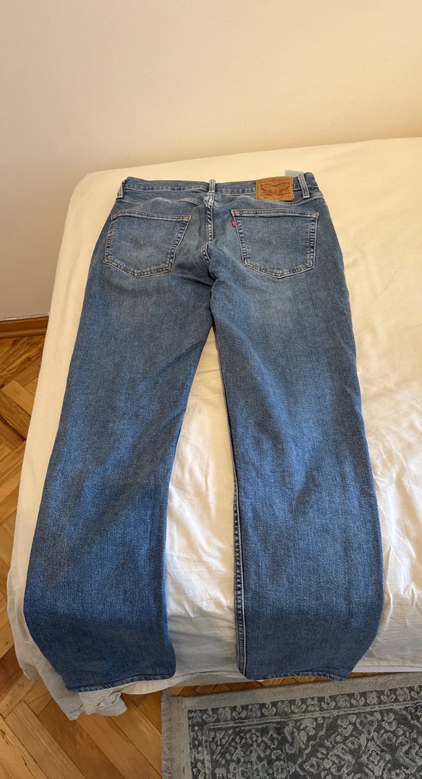 Erkek Mavi Rahat Kesim Denim Pantolon - Görsel 2