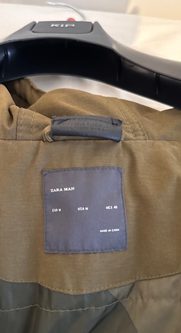 Haki Kamuflajlı Kemerli Erkek Ceket - Görsel 3