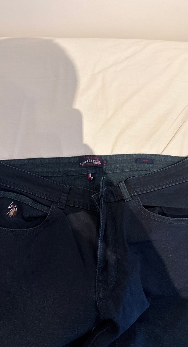 Erkek Lacivert dar Kesim Midi Kot Pantolon - Görsel 2