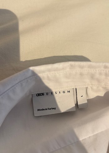 Beyaz Uzun Kollu Minimalist Erkek Gömlek - Görsel 3