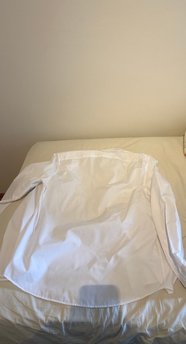 Beyaz Uzun Kollu Minimalist Erkek Gömlek - Görsel 2