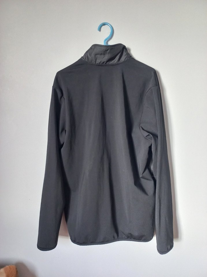 Siyah Fermuarlı Yüksek Yakalı Erkek Eşofman üstü - Görsel 3