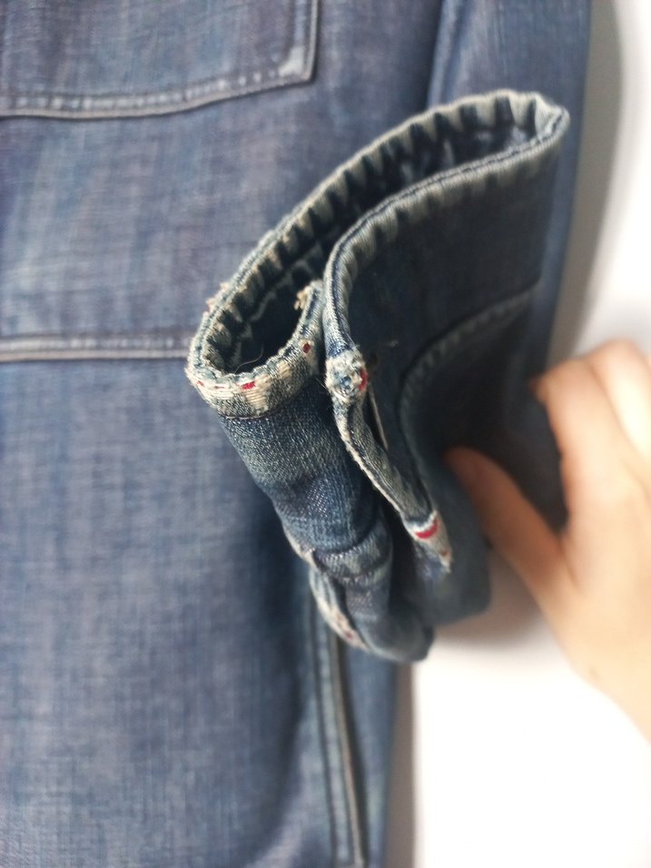 İçi polar vintage kot mont - Görsel 4