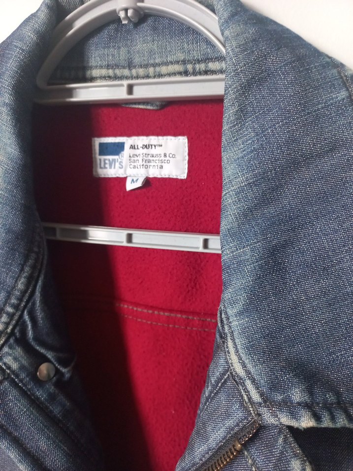 İçi polar vintage kot mont - Görsel 2