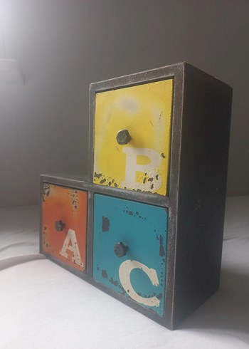 Retro Vintage mdf dekor çekmece - Görsel 2