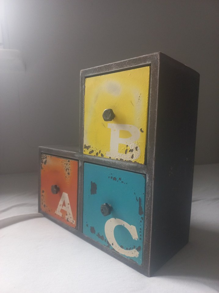 Retro Vintage mdf dekor çekmece - Görsel 2