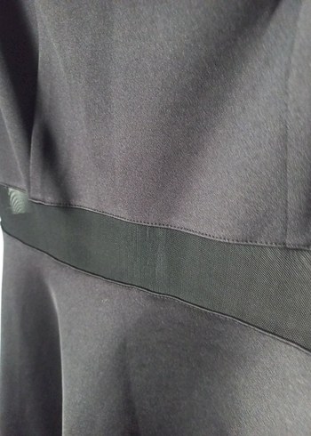 Siyah Midi Omuzu Açık Kadın Elbise - Görsel 4