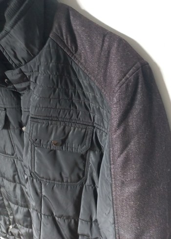 Düğmeli Siyah Erkek Fabrika Mont - Görsel 5