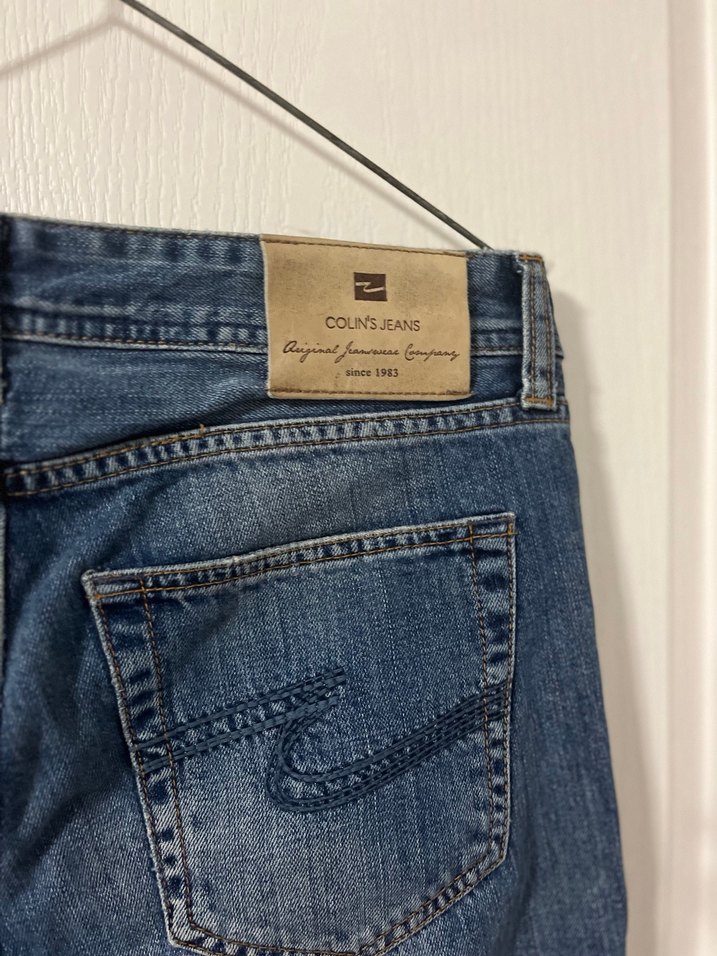 Erkek Mavi Denim Bol Kesim Kot Pantolon - Görsel 5