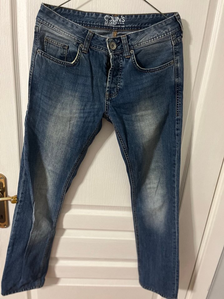 Erkek Mavi Denim Bol Kesim Kot Pantolon - Görsel 3