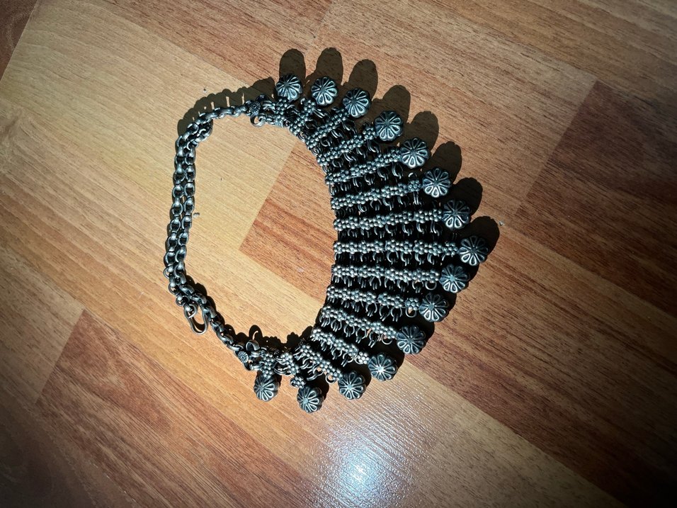 Bohem Zincir Detaylı Uzun Siyah Kadın Kolye - Görsel 3