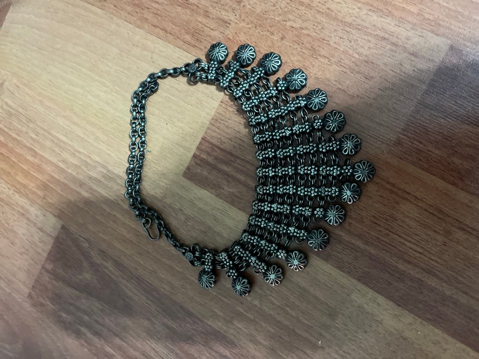 Bohem Zincir Detaylı Uzun Siyah Kadın Kolye - Görsel 2