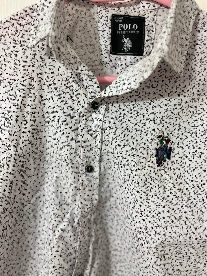 Erkek Çocuk Uzun Kollu Polo Baskılı Gömlek - Görsel 5