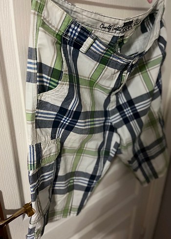 Erkek Çok Renkli Ekose Kısa Rahat Şort - Görsel 2