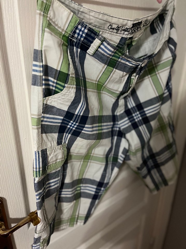 Erkek Çok Renkli Ekose Kısa Rahat Şort - Görsel 2