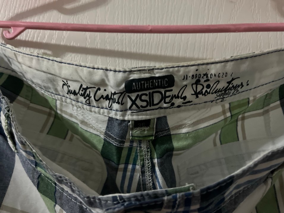 Erkek Çok Renkli Ekose Kısa Rahat Şort - Görsel 3