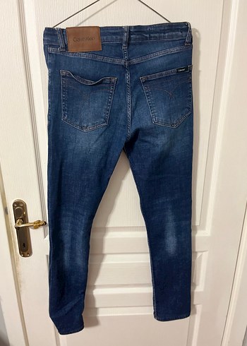 Erkek Lacivert Dar Kesim Denim Jean - Görsel 5