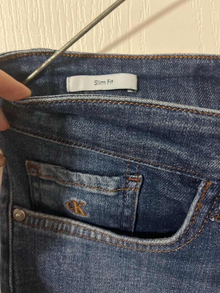 Erkek Lacivert Dar Kesim Denim Jean - Görsel 3