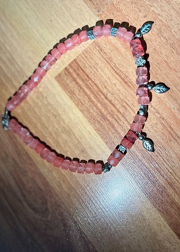 Pembe Boncuklu Bohem Uzun Kolye - Görsel 2