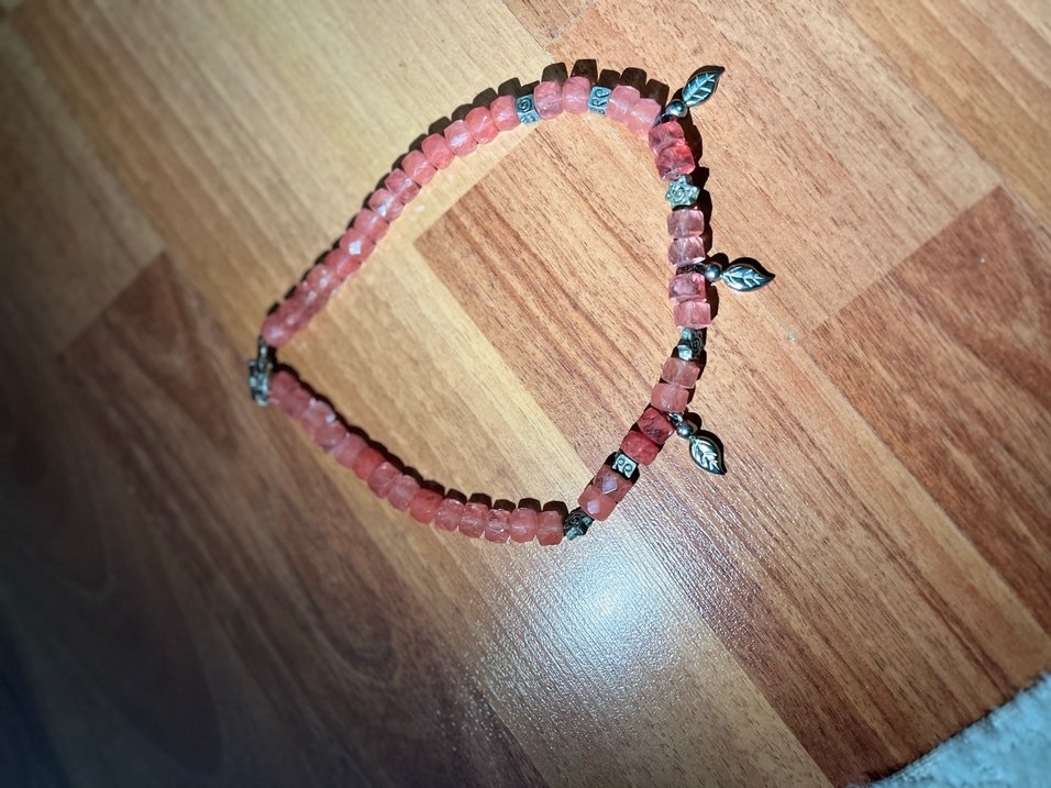 Pembe Boncuklu Bohem Uzun Kolye - Görsel 2