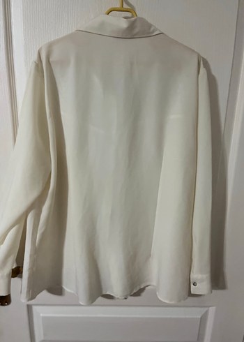 Vintage Beyaz Düğmeli Kadın Gömlek - Görsel 5
