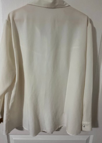 Vintage Beyaz Düğmeli Kadın Gömlek - Görsel 6