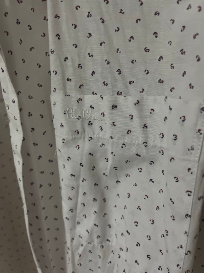 Gri Desenli Beyaz Erkek Kısa Kollu Gömlek - Görsel 2