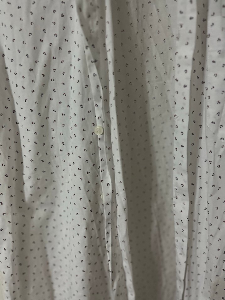 Gri Desenli Beyaz Erkek Kısa Kollu Gömlek - Görsel 3