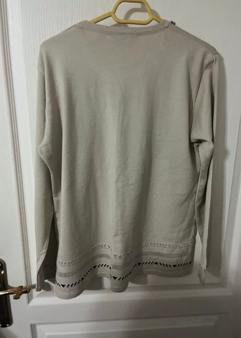 Gri Triko Uzun Kollu Kadın Kazak - Görsel 7