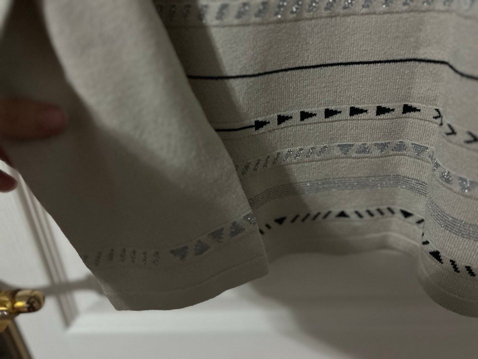 Gri Triko Uzun Kollu Kadın Kazak - Görsel 5