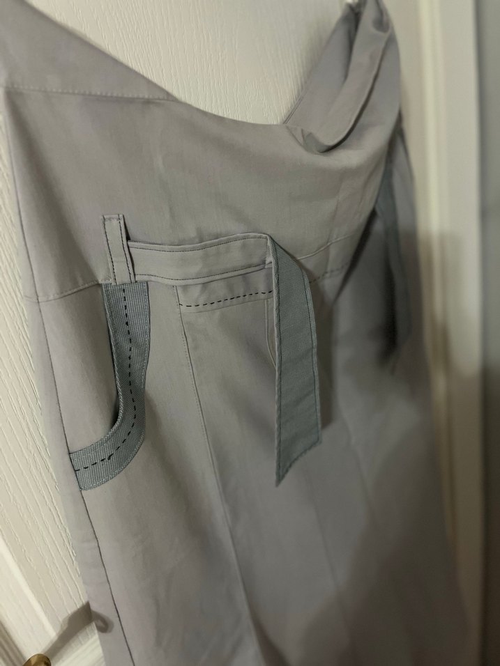 Gri Midi Kemerli Kadın Etek - Görsel 3