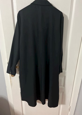 Düğmeli Siyah Kadın Uzun TUNİK - Görsel 6