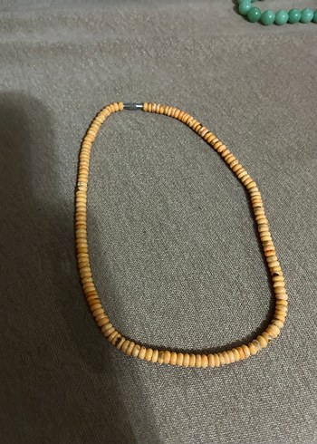 Bej Boncuklu Uzun Bohem Kolye - Görsel 2