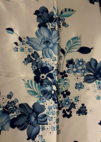 Drapeli Mavi Gri Kadın Şal - Görsel 6