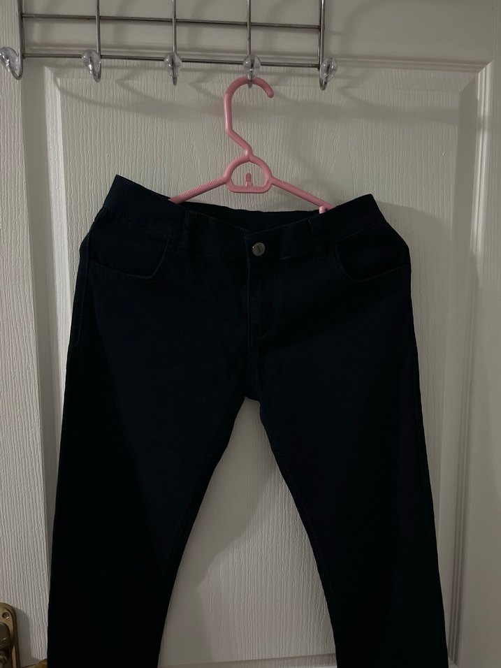 Erkek Siyah Kemerli Denim Pantolon - Görsel 2