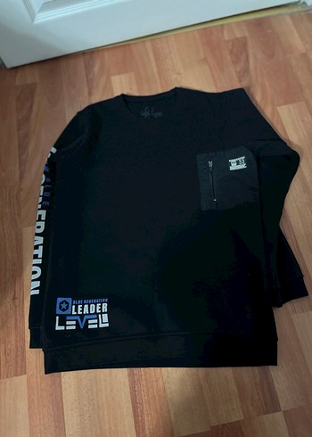 Siyah Fermuarlı Erkek Sweatshirt - Görsel 2