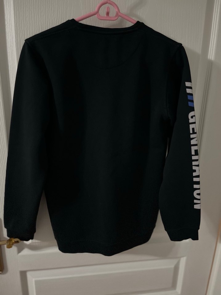 Siyah Fermuarlı Erkek Sweatshirt - Görsel 5