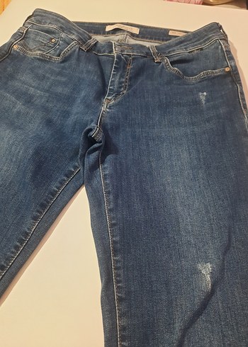 Kadın Mavi Denim Normal Kesim Jean - Görsel 6