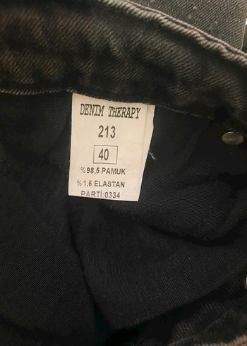 Gri Düğmeli Kadın Denim Pantolon - Görsel 5