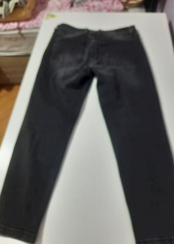 Gri Düğmeli Kadın Denim Pantolon - Görsel 3