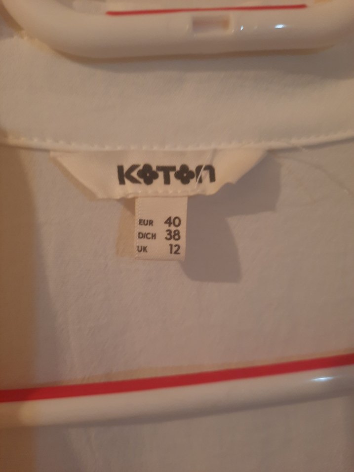 Düğmeli Beyaz Keten Gömlek - Görsel 2