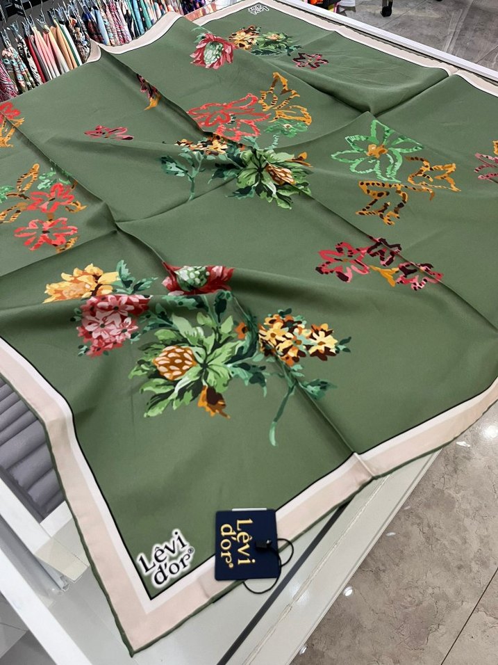 Levi dor Çiçek Desenli Bohem Kadın eşarp - Görsel 5