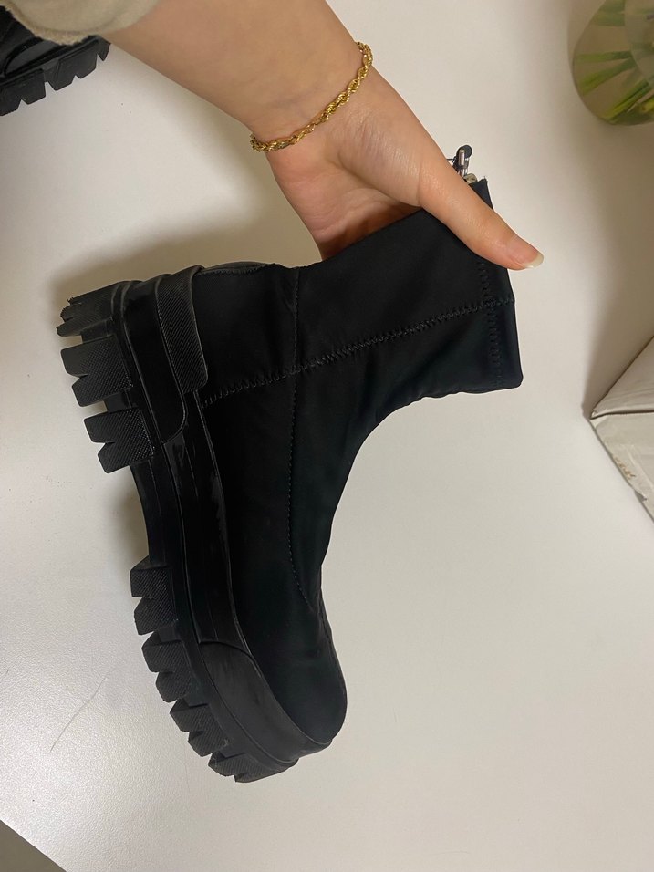 Siyah Fermuarlı Platform Kadın Bot - Görsel 2