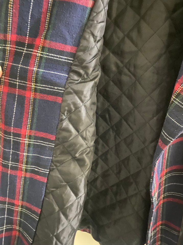 Düğmeli Ekose Midi Kadın Kaban - Görsel 3