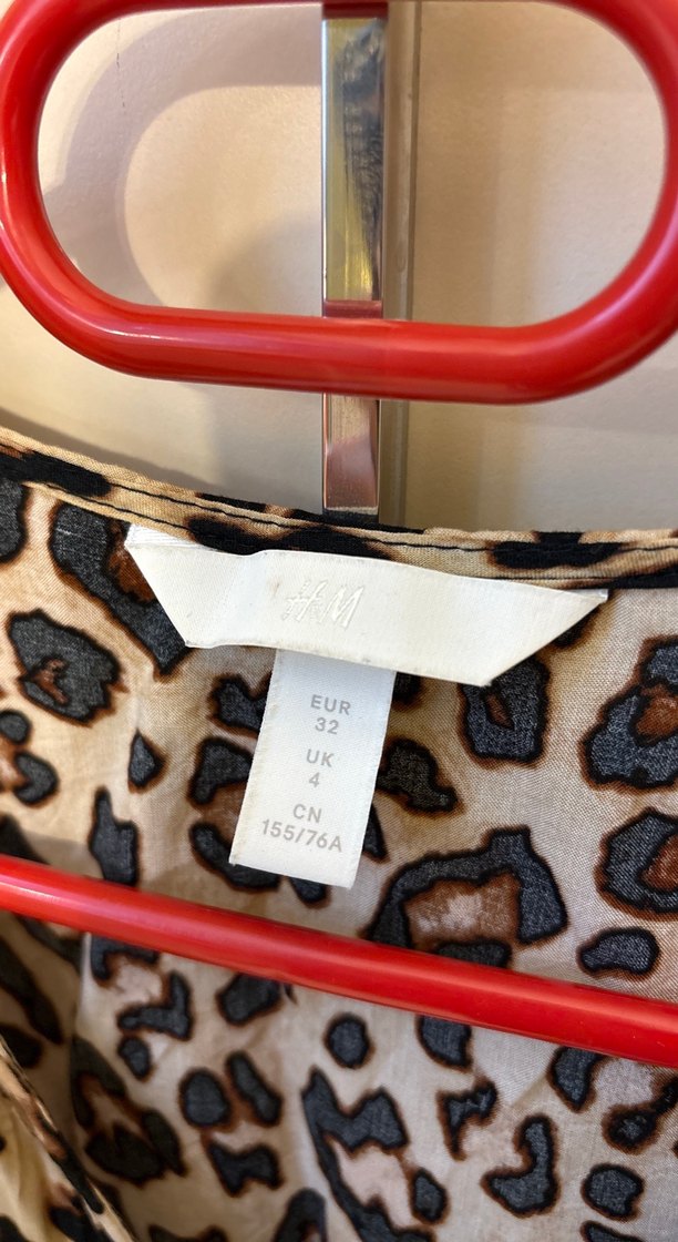 Kahverengi Leopar Desenli Kadın Bluz - Görsel 3