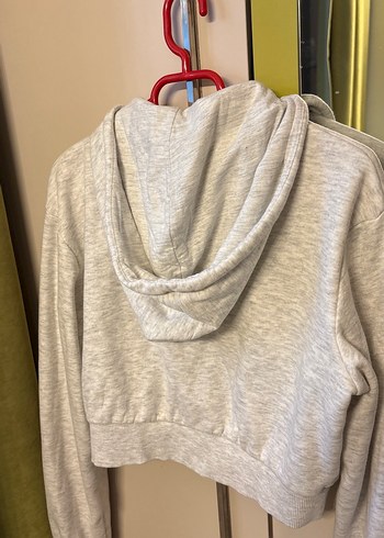 Gri Fermuarlı Kadın Sweatshirt - Görsel 2